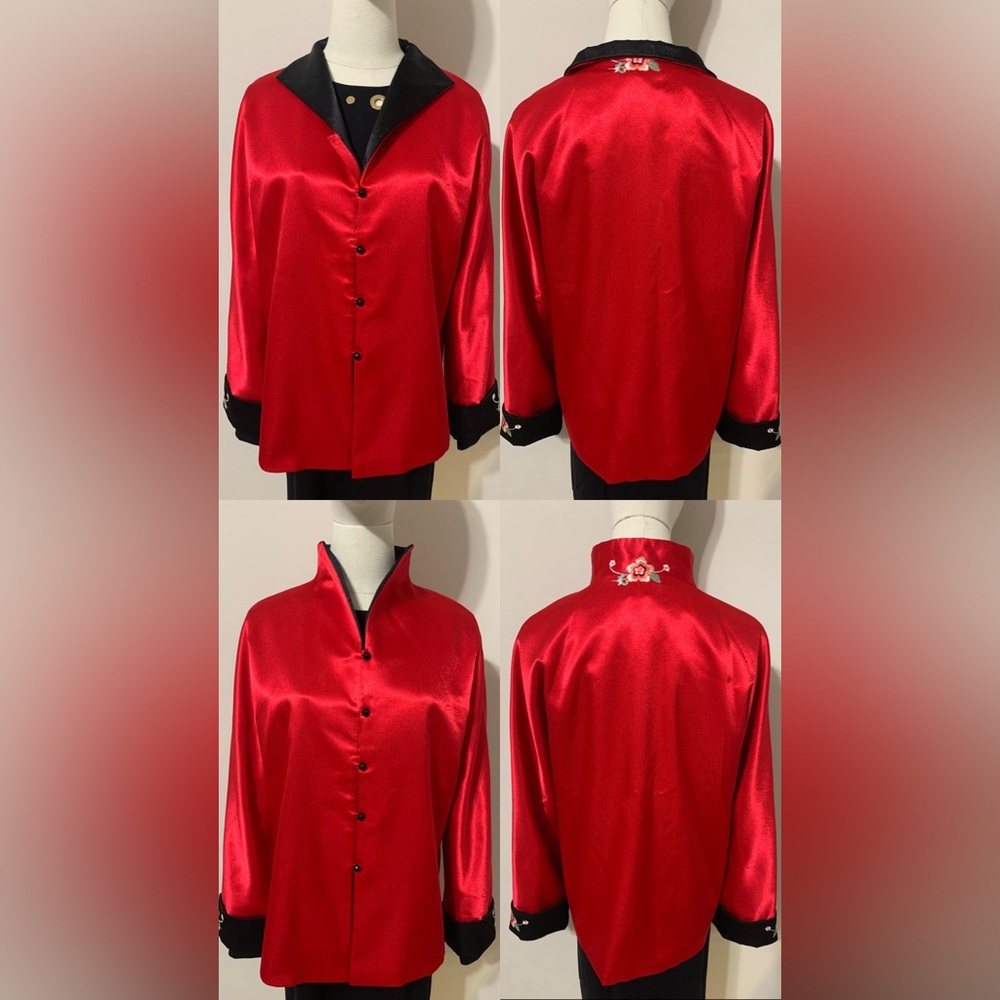 Chinese Traditional Red Silk Jacket
